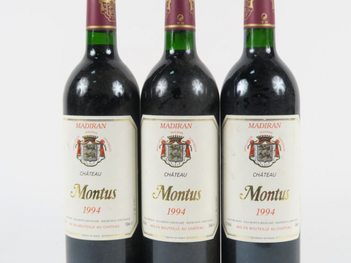 3 BOUTEILLES CHÂTEAU MONTUS MADIRAN - 1994