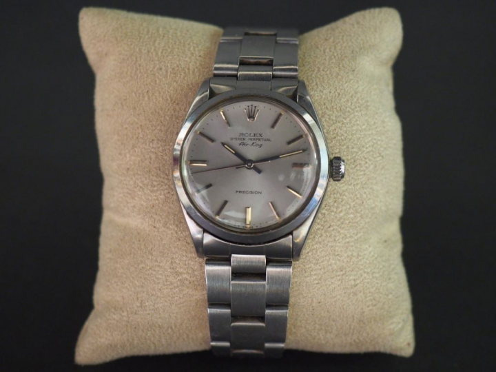 ROLEX, Oyster Perpetual Air-King Montre bracelet en acier. Cadran rond