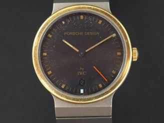 Vente aux enchères 	PORSCHE Design, by IWC Montre bracelet d’homme en métal et métal doré