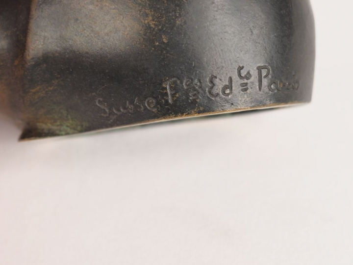 Edouard Marcel SANDOZ.  "Cochon d'Inde" Sujet en bronze à patine brune