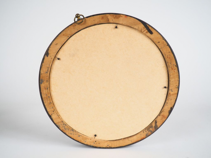 Ecole italienne XVIIIème. "Projet d'éventail". Gouache sur papier. Dia