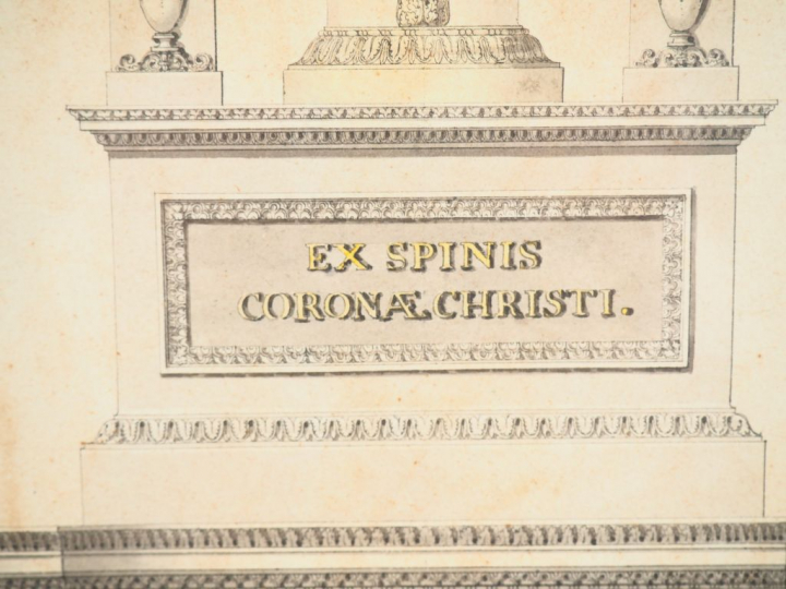 PONSIAU (?) "Projet d'architecture". Dessin signé en bas à droite. Dim