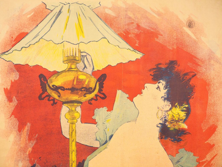 Affiche "Saxoléine, pétrole  de sûreté". Ateliers Cheret, Imp. Chaix S