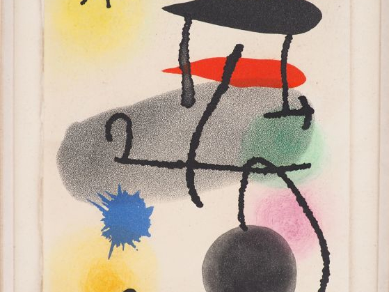 Guy Levis MANO, "le dedans et le dehors", 1966 Eau-forte en couleurs. 