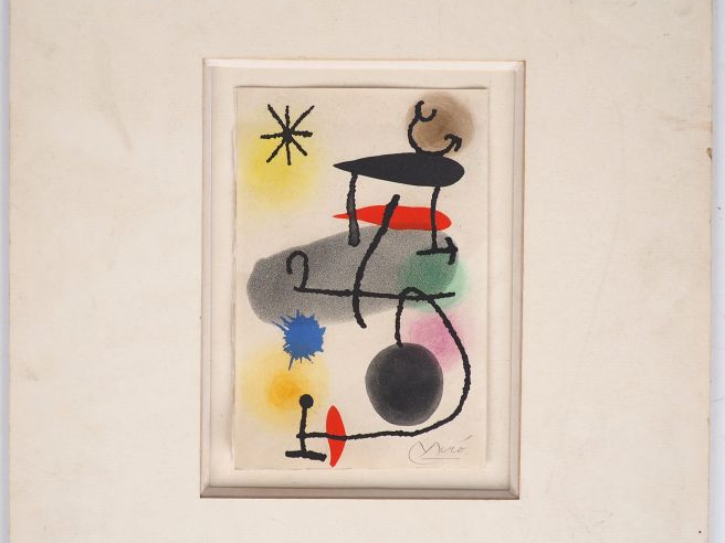 Guy Levis MANO, "le dedans et le dehors", 1966 Eau-forte en couleurs. 