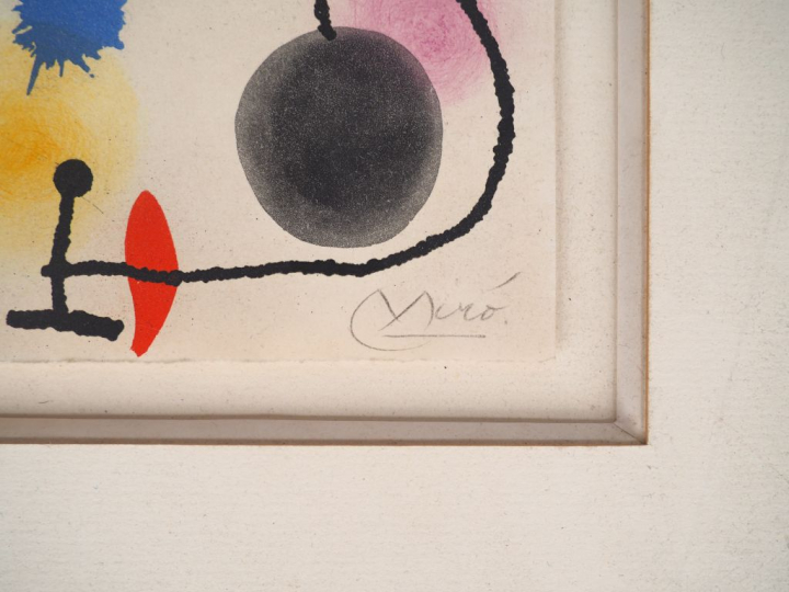 Guy Levis MANO, "le dedans et le dehors", 1966 Eau-forte en couleurs. 
