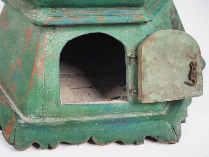 Superbe et grande lampe de mosquée ancienne en bois sculpté et ajouré 