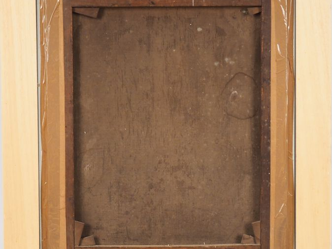 GIANOLI. "Portrait d'homme à la moustache". Huile sur toile, signée à 