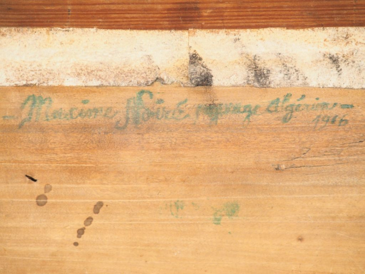 Maxime NOIRÉ. "Paysage d'Afrique du Nord". Huile sur panneau, signée e