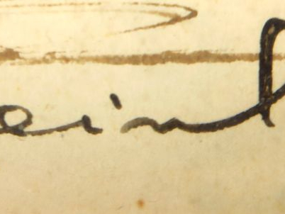 STEINLEN. "Personnage auprès du feu". Dessin, signée en à droite. Envo