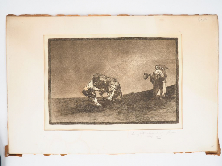 Francisco GOYA. "Le même Martincho luttant avec un taureau dans les ar