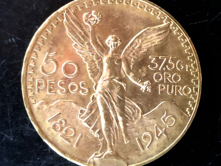 Pièce de 50 Pesos or. FRAIS ACHETEURS 5% TTC.