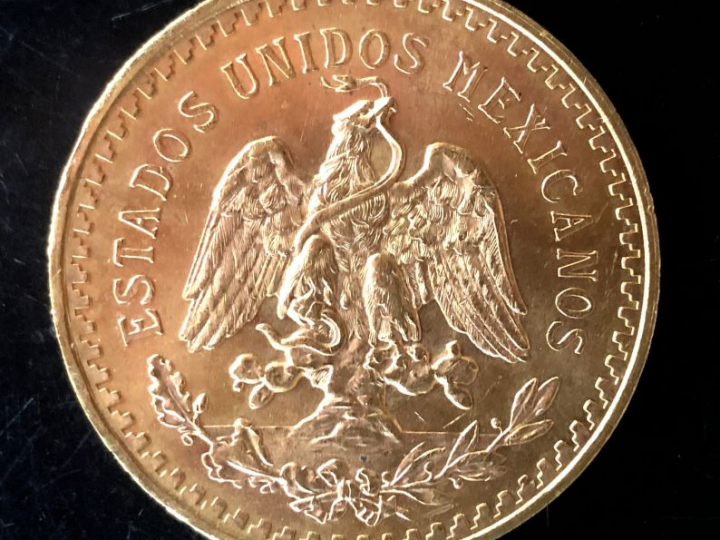 Pièce de 50 Pesos or. FRAIS ACHETEURS 5% TTC.