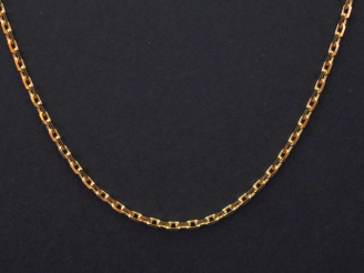 Vente aux enchères Chaine en or jaune, maille forçat.  Long. 40 cm Poids. 3,07 g