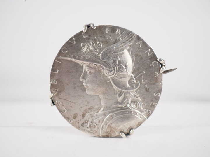 Oscar ROTY.  Médaille en argent du Ministère de l'Intérieur monté en b