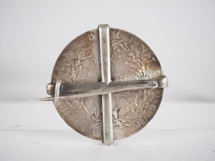 Oscar ROTY.  Médaille en argent du Ministère de l'Intérieur monté en b