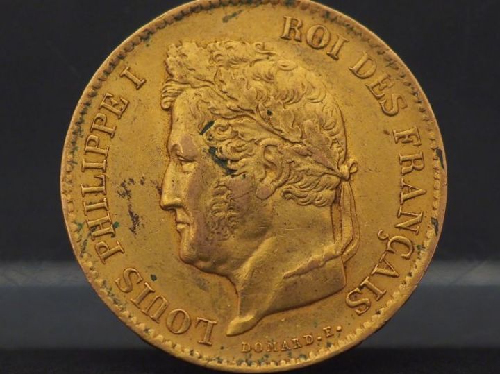 Pièce de 40 Francs or, 1836.  FRAIS ACHETEURS 5% TTC.