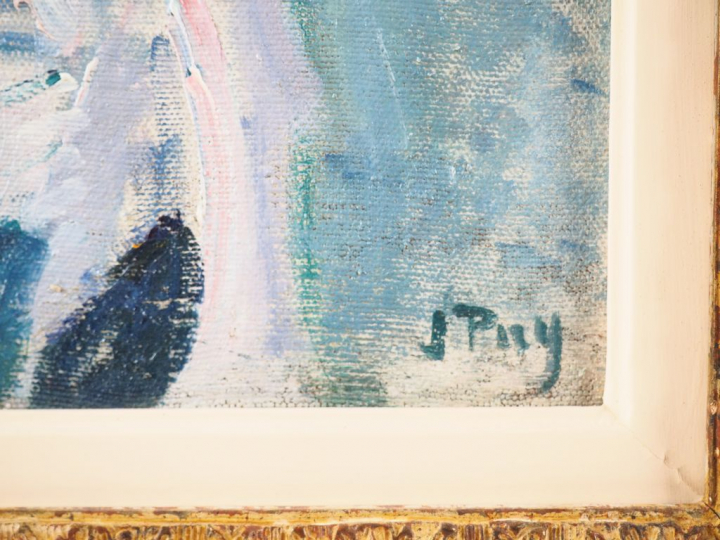 Jean PUY. "Fleurs". Huile sur toile, signée en bas à droite. Dim. 55 x