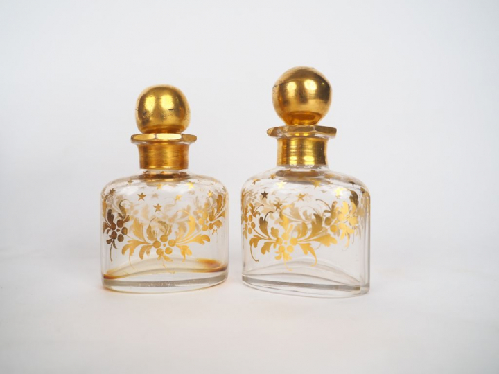 Boite de toilette musicale en marqueterie de bois précieux et de nacre