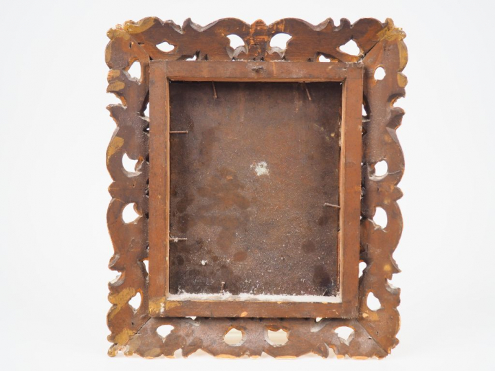 Ecole XVIIème  "Vierge à l’Enfant et Saint Jean- Baptiste" Huile sur c