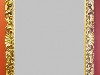 Vente aux enchères Glace de salon Napoléon III de style Louis XIV en bois sculpté, doré e