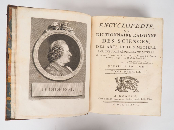 DIDEROT ET D'ALEMBERT. Encyclopédie ou Dictionnaire raisonné des Scien