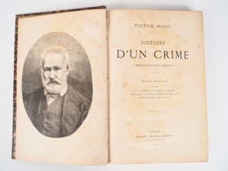 Vente aux enchères HUGO (Victor). Histoire d'un crime. -Déposition d'un témoin. Edition i