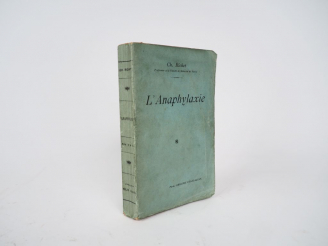 Vente aux enchères [Médecine] RICHET (Charles). L'anaphylaxie. Paris, Alcan 1911. in-12, 