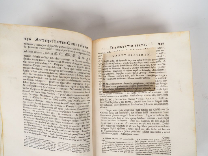 PACIAUDI (Paul M.). De cultu S. Johannis Baptistae Antiquitatae Christ