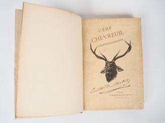 Vente aux enchères [Chasse] CHABOT (Comte). La chasse du chevreuil et du cerf avec l'hist