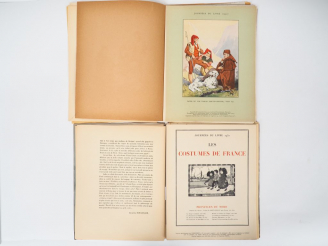 Vente aux enchères COSTUMES DE FRANCE XIXème. Préfaces de Jacques Boulenger. Province du 
