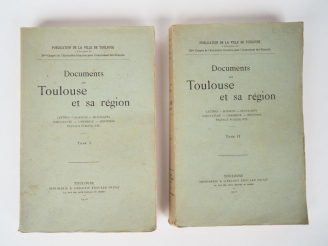 Vente aux enchères DOCUMENTS SUR TOULOUSE ET SA REGION. Lettres, Sciences, Beaux-Arts, Ag