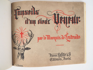 Vente aux enchères [Chasse] LESTRADE (Marquis de). Conseils d'un vieux veneur. Paris, Laf