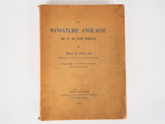 Vente aux enchères MILLAR (Eric G.). La Miniature anglaise du X° au XVIII°siècle. Paris e