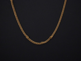 Vente aux enchères Chaine en or jaune, maille gourmette.  Long. 39 cm  Poids.11,95 g