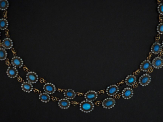 Vente aux enchères Collier Napoléon III double rangs en or jaune, composé de maillons en 