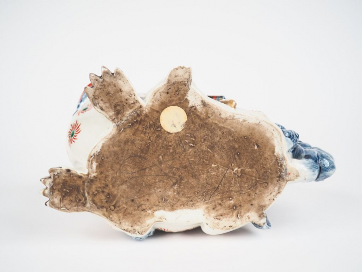 Japon, vers 1870, Meiji, Groupe en porcelaine de Kutani représentant u