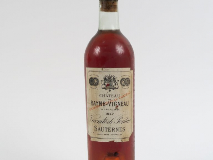 1 BOUTEILLE CHÂTEAU DE RAYNE VIGNEAU 1er CC SAUTERNES - 1947 - BG/ETLA