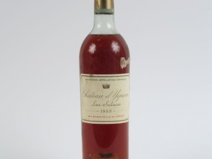 1 BOUTEILLE CHÂTEAU D'YQUEM 1er CCS SAUTERNES - 1953 - HEP