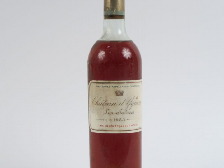 1 BOUTEILLE CHÂTEAU D'YQUEM 1er CCS SAUTERNES - 1953 - HEP