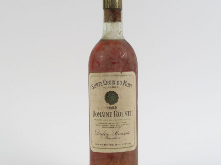 1 BOUTEILLE DOMAINE ROUSTIT STE CROIX DU MONT - 1953 - BG/BS