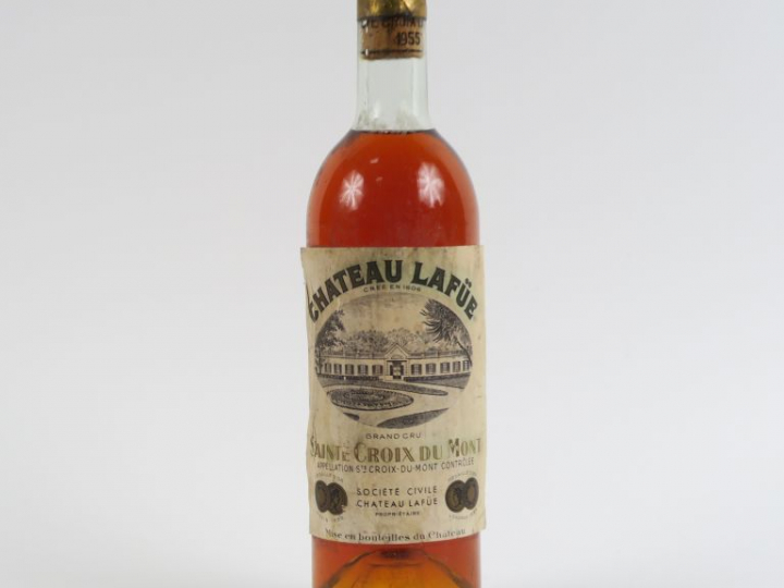 1 BOUTEILLE CHÂTEAU LAFÜE STE CROIX DU MONT - 1955 - LB