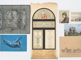 Vente aux enchères Recueil de dessins d'un amateur comprenant 6 dessins au crayon, 2 sang