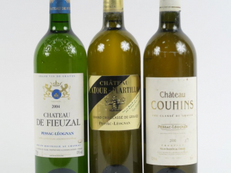 Vente aux enchères 3 BOUTEILLES GRAVES : 1 CHÂTEAU DE FIEUZAL 2004 - 1 CHÂTEAU LATOUR MAR