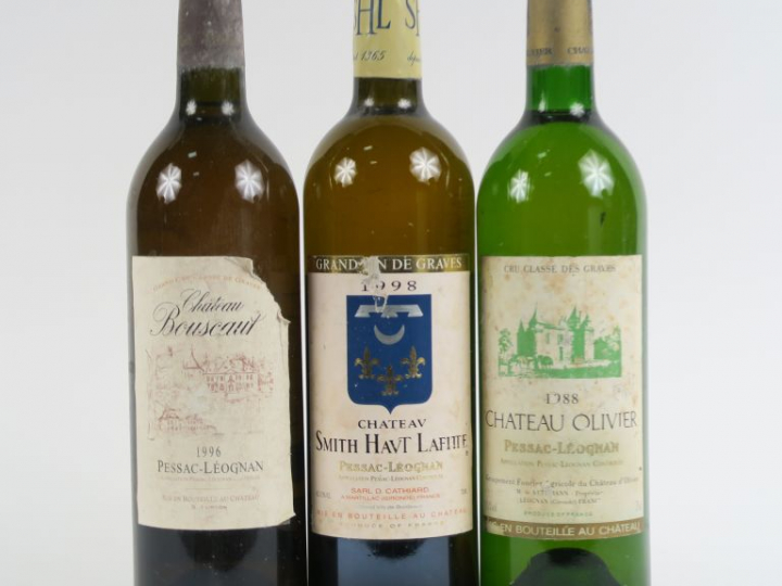 3 BOUTEILLES GRAVES : 1 CHÂTEAU SMITH HAUT LAFITTE 1998 BG/ELA - 1 CHÂ