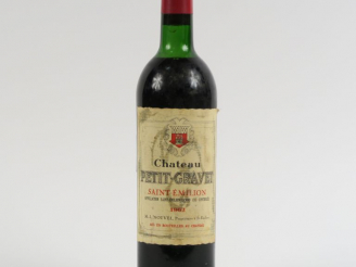 Vente aux enchères 1 BOUTEILLE CHÂTEAU PETIT GRAVET GC ST EMILION - 1962 - LB/HEP