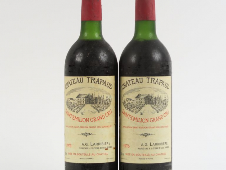 2 BOUTEILLES CHÂTEAU TRAPAUD ST EMILION GC - 1976 - LB
