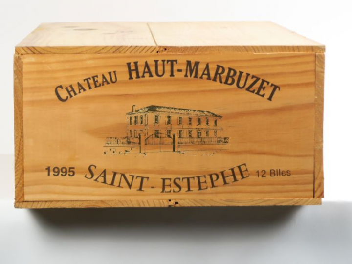 12 BOUTEILLES CHÂTEAU HAUT MARBUZET ST ESTEPHE - 1995 - CBO - BG