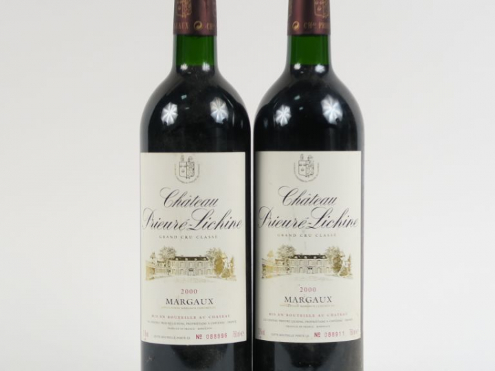 2 BOUTEILLES CHÂTEAU PRIEURÉ LICHINE GCC MARGAUX - 2000 - BG