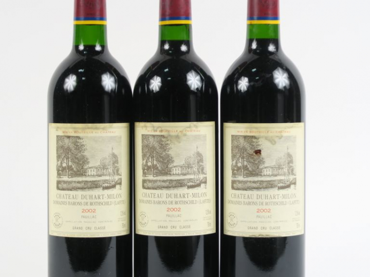 3 BOUTEILLES CHÂTEAU DUHART MILON GCC PAUILLAC - 2002 - 1 BG/ELT